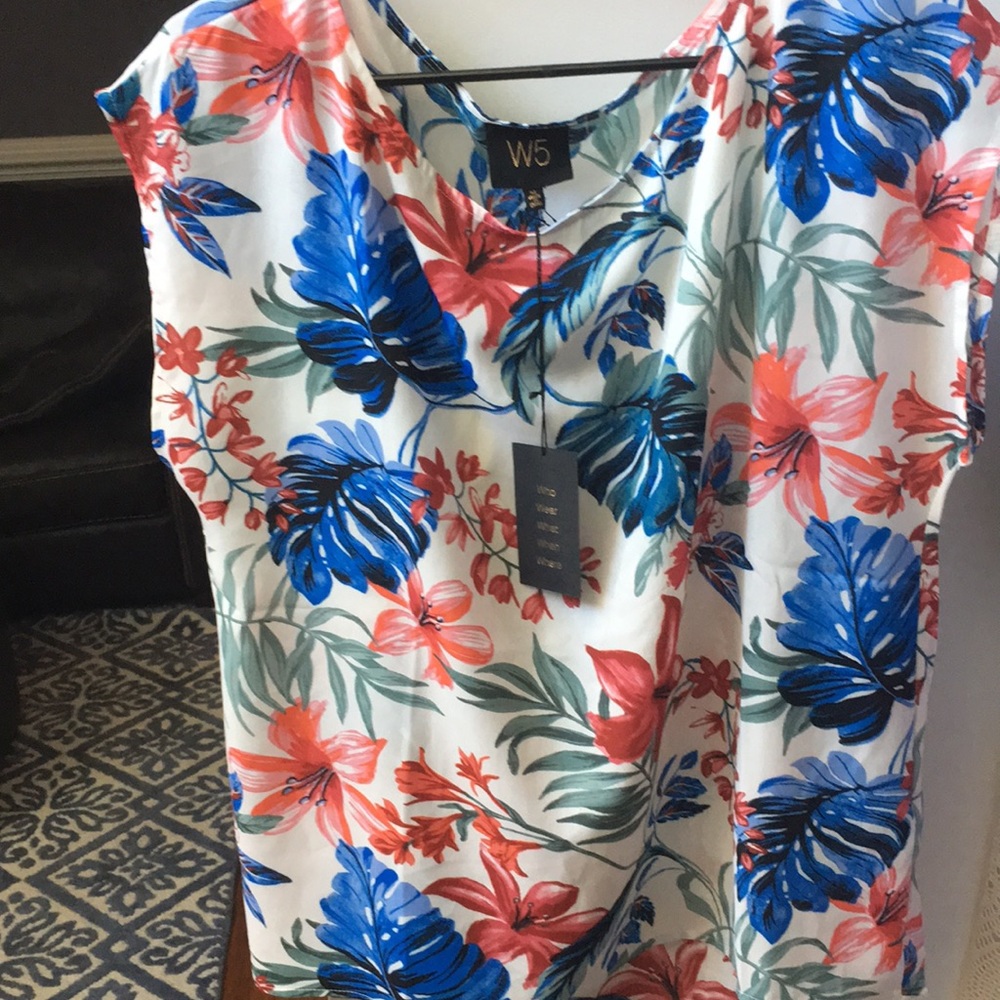 Floral white blouse